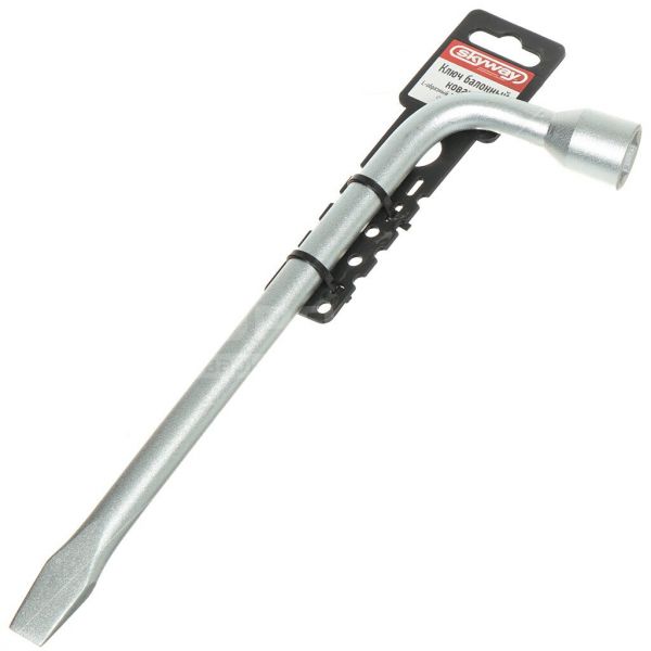 Накидной ключ SkyWay Г-образный (19) (L=350 мм., кованый)